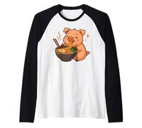 Cochon Aux Nouilles Ramen Kawaii Pig Manche Raglan