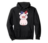 Cochon avec Drapeau Français France Française Sweat à Capuche