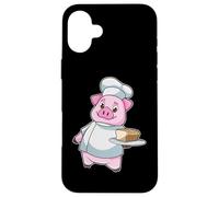Cochon Boulanger Toque de Chef Gâteau Coque pour iPhone 16 Plus