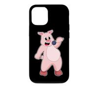Cochon Chanteur Microphone Chant Coque pour iPhone 12/12 Pro