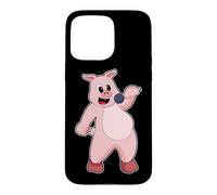 Cochon Chanteur Microphone Chant Coque pour iPhone 15 Pro Max