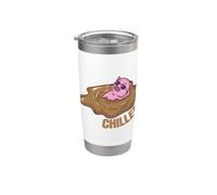 Cochon Chillin dans la boue Gobelet isotherme en acier inoxydable double paroi