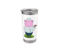 Cochon Cuisinier Viande Cuisiner Gobelet isotherme en acier inoxydable double paroi