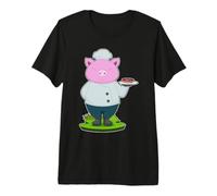 Cochon Cuisinier Viande Cuisiner T-Shirt Haut de Gamme