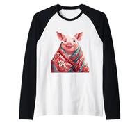 Cochon de Noël enveloppé dans Une Couverture de Vacances Manche Raglan