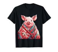 Cochon de Noël enveloppé dans Une Couverture de Vacances T-Shirt