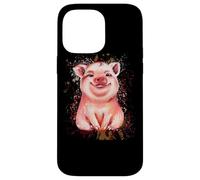 Cochon dessiné à la Main Coque pour iPhone 14 Pro Max