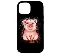 Cochon dessiné à la Main Coque pour iPhone 15