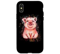 Cochon dessiné à la Main Coque pour iPhone X/XS