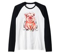 Cochon dessiné à la Main Manche Raglan