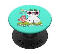 Cochon d'été mignon, 4e anniversaire de mon âge de 4 ans, cochon amusant PopSockets PopGrip Adhésif