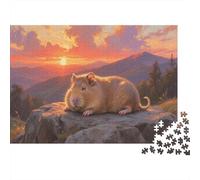 Cochon d'Guinée Puzzle 1000 Pièces Adulte Qualité Supérieure Défi Jouets Animaux Mignons Jeu D'Intelligence Cadeau Unique 1000pcs (75x50cm)