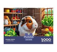 Cochon d'Guinée, Puzzle De 1000 Pièces, Défi De Réflexion Captivant Offrant Plaisir Et Détente, Activité Agréable pour Moments Solitaires Ou Partagés, Adapté Aux 12 Ans Et Plus, 52x38cm/1000pcs