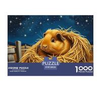 Cochon d'Guinée Puzzle pour Adultes 1000 Pièces Petit Mignon Qualité Supérieure Défi Jouets Jeu Éducatif Cadeaux pour Femmes 38x26cm/1000pcs