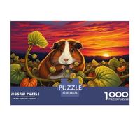 Cochon d'Guinée Puzzle pour Adultes 1000 Pièces Petit Mignon Qualité Supérieure Défi Jouets Jeu pour Toute La Famille Cadeaux pour Femmes 38x26cm/1000pcs