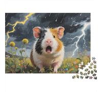 Cochon d'Inde 1000 Pièces Puzzles pour Adultes,Pré orageux Un Jeu De Dexérité Très Difficile Puzzle D'intelligence Un Jeu Cadeau Original 1000pcs (75x50cm)