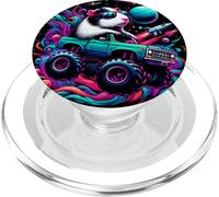 Cochon d'Inde Cool conduisant Un Camion Monstre dans l'espace Cosmique PopSockets PopGrip pour MagSafe