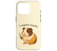 Cochon d'Inde drôle, J'Ai Besoin de Snacks, Animal, Maman, Papa Coque pour iPhone 16 Pro
