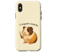 Cochon d'Inde drôle, J'Ai Besoin de Snacks, Animal, Maman, Papa Coque pour iPhone X/XS