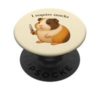 Cochon d'Inde drôle, J'Ai Besoin de Snacks, Animal, Maman, Papa PopSockets PopGrip Adhésif