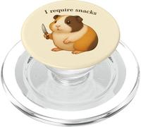 Cochon d'Inde drôle, J'Ai Besoin de Snacks, Animal, Maman, Papa PopSockets PopGrip pour MagSafe