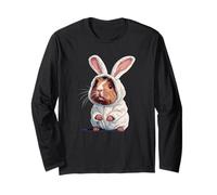 Cochon d'Inde en costume de lapin Manche Longue