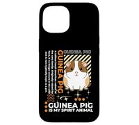 Cochon d'Inde est Mon Esprit Animal Kawaii Dessin animé Cochon d'Inde Coque pour iPhone 15