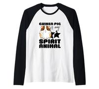 Cochon d'Inde est Mon Esprit Animal Kawaii Dessin animé Cochon d'Inde Manche Raglan