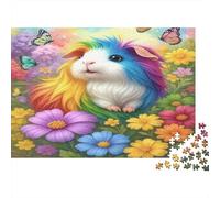Cochon d'Inde Fleurs Puzzle Mini 1000 Pièces pour Adultes