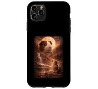 Cochon d'Inde Hurlant à la Lune Vintage drôle Mystique Coque pour iPhone 11 Pro Max