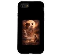 Cochon d'Inde Hurlant à la Lune Vintage drôle Mystique Coque pour iPhone SE (2020) / 7/8