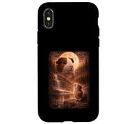 Cochon d'Inde Hurlant à la Lune Vintage drôle Mystique Coque pour iPhone X/XS