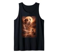Cochon d'Inde Hurlant à la Lune Vintage drôle Mystique Débardeur