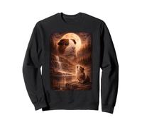 Cochon d'Inde Hurlant à la Lune Vintage drôle Mystique Sweatshirt