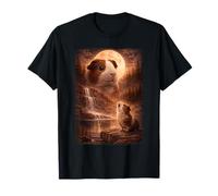 Cochon d'Inde Hurlant à la Lune Vintage drôle Mystique T-Shirt