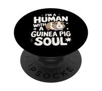 Cochon d'Inde I'm A Human with A Guinea Pig Animals Pet PopSockets PopGrip Adhésif
