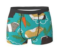 Cochon d'Inde Mignon en Dessin Animé Boxers Calecon Hommes Respirant Boxers Homme avec Ceinture Élastique Trunk pour Sports Quotidien XL