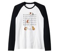 Cochon d'Inde Mignon Jouant Une Note de Musique e Musique Art Musicien Manche Raglan