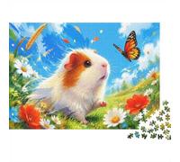 Cochon d'Inde Papillon Fleur Puzzle, 1000 Pièces Jeu Détente Adulte