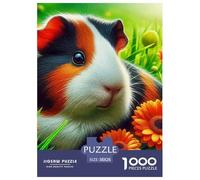 Cochon d'Inde Puzzle 1000 Pièces - Challenge Zen, Carte Géographique À Assembler, Poster Inclus, Cadeau Éducatif, 38x26cm/1000pcs