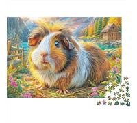 Cochon d'Inde Puzzle 1000 Pièces, Difficile Puzzles pour Adults Enfant, Jeu De Défi Intellectuel 38x26cm/1000pcs