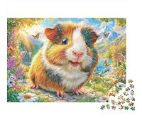 Cochon d'Inde Puzzle 1000 Pièces, Difficile Puzzles pour Adults Enfant, Jeu De Défi Intellectuel 38x26cm/1000pcs