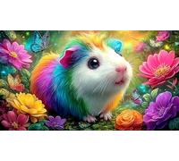 Cochon d'Inde Puzzle 1000 pièces Educa Jouet en Bois Cadeau Unique Décoration Intérieure Jeu éducatif Challenge Toy pour Adultes et Enfants à partir de 14 Ans Cochon d'Inde75x50cm/1000pcs