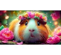 Cochon d'Inde Puzzle 1000 pièces Educa Jouet en Bois Divertissement créatif De l'art Décoration Jeu éducatif Challenge Toy pour Adultes & Enfants des 14 Ans Cochon d'Inde38x52cm/1000pcs