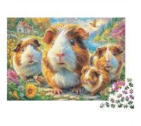 Cochon d'Inde Puzzle 1000 Pièces pour Adultes Et Enfants, Difficile Puzzles, Activité Familiale Captivante,Jeu De Défi Intellectuel 38x26cm/1000pcs