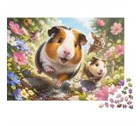 Cochon d'Inde Puzzle Mini 1000 Pièces pour Adultes | 52x38cm Carton Décor de Chambre Coupe Précise Cadeau Anniversaire Détente