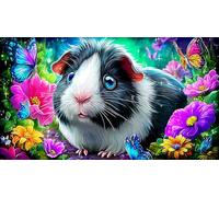 Cochon d'Inde Puzzle pour Adultes 1000 pièces Papier recyclé Jeu Familial Amusant & Stimulant Jeu éducatif détente 38x26cm/1000pcs