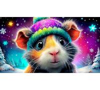 Cochon d'Inde Puzzles 1000 Pieces Cadeau Unique Jeu éducatif défi Jouet de qualité supérieure Peinture Art pour Adultes et Enfants Cochon d'Inde38x26cm/1000pcs