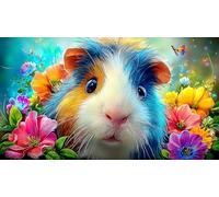 Cochon d'Inde Puzzles 1000 pièces Cadeau Unique Jeu éduchatif défi Jouet de qualité supérieure Peinture Art pour Adultes et Enfants à partir de 14 Ans 75x50cm/1000pcs