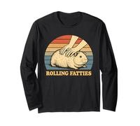 Cochon d'Inde Rolling Fatties Pun Blague pour les amoureux des animaux Manche Longue